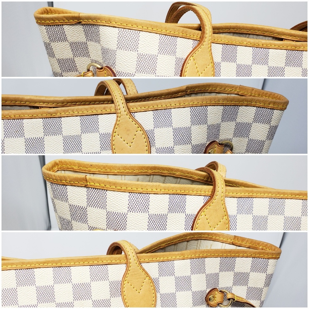 100% Auth Louis Vuitton Neverfull MM Damier Azur - Picture 4 of 8